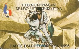 CARTE-LICENCE-1994/1995-FEDERATION FRANCAISE DE JUDO JUJITSU KENDO ET D A--Plastic Fin-Neuve-TBE - Sonstige & Ohne Zuordnung