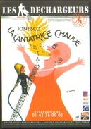 Carte Postale - La Cantatrice Chauve (Ionesco) Illustration Léo Kouper (pompier) Théâtre Les Déchargeurs - Kouper