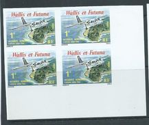 Wallis & Futuna 1979 1 Fr Inter Isle Plane Service Imperforate Block Of 4 MNH - Unused Stamps