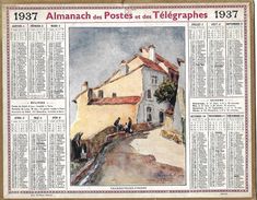 80 - Calendriers Des Postes 1937 - Port Gratuit En Métropole - Grand Format : 1921-40