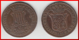 **** CATALUNA - CATALONIA - CATALOGNE - ESPAGNE - SPAIN - 6 QUARTOS 1838 - 6 CUAR 1838 - ISABEL II *** EN ACHAT IMMEDIAT - Provincial Currencies