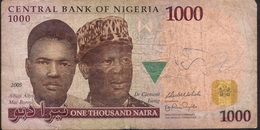 NIGERIA P36a 1000 NAIRA 2005 FIRST DATE FINE Writings - Nigeria