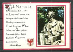 DEUTSCHLAND Ansichtskarte NEURUPPIN Theodor Fontane Gesendet 1998 Mit Briefmarke - Neuruppin