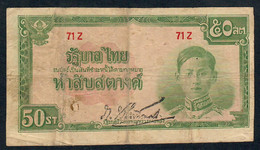 THAILAND P43a 50 SATANG 1942  AVF - Thaïlande