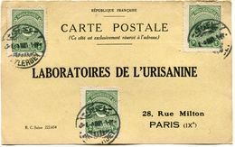TURQUIE CARTE POSTALE BON POUR UN FLACON ECHANTILLON D'URISANINE DEPART BEYLERBEY ?-?-2(6)  POUR LA FRANCE - Storia Postale