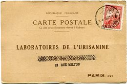 TURQUIE CARTE POSTALE BON POUR UN FLACON ECHANTILLON D'URISANINE DEPART ANGORA 8-6-26  POUR LA FRANCE - Lettres & Documents