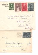 TP 302/304 S/2 Lettres BXL - Oostende 1930 V.Paris & Wien AP1234 - Briefe U. Dokumente