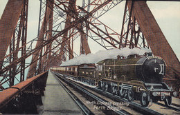 United Kingdom PPC Scotland Fife North Express Crossing Forth Bridge "Colourtone" 60283 Railway Steam Locomotive (2 Scan - Fife