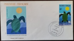 POLYNESIE Tortue, Tortues, Turtle, Tortuga, Yvert N° 108 FDC, Enveloppe 1er Jour - Turtles