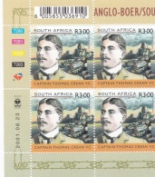 South Africa 2001 The Boer War Four Stamps W/margin Imprint MNH/** (H27) - Nuevos
