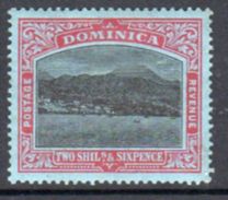 Dominica 1921-2 GV 2/6d View Definitive, Wmk. Script CA, Hinged Mint, SG 70 - Dominica (...-1978)