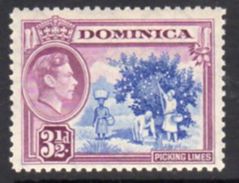 Dominica 1938-47 GVI 3½d Pictorial Definitive, Hinged Mint, SG 104a - Dominica (...-1978)