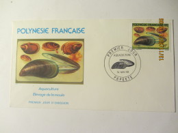 Enveloppe 1er Jour  POLYNESIE  "Aquaculture -élevage De La Moule" - Cartas & Documentos