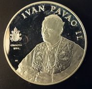 CROATIA 100 KUNA 1994 SILVER PROOF "Pope John Paul II" Free Shipping Via Registered Air Mail - Kroatië