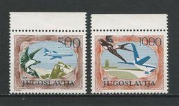 YOUGOSLAVIE 1985  PA N° 59/60 ** Neufs MNH Superbes Cote 16 € Faune Oiseaux Aigle Hirondelle Birds Avions Animaux - Airmail