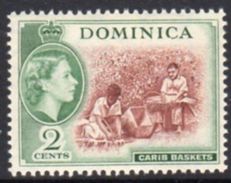 Dominica 1954-62 QEII 2c Carib Baskets Definitive, MNH, SG 142 - Dominique (...-1978)