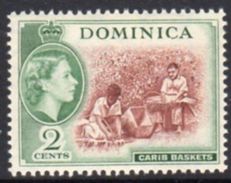 Dominica 1954-62 QEII 2c Carib Baskets Definitive, MNH, SG 142 - Dominica (...-1978)