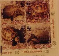 Armenia 2006 2007 WWF. 4 Stamps BLOCK From Big M/S - Reptiles Tortoises Turtles Fauna MNH** - Armenië