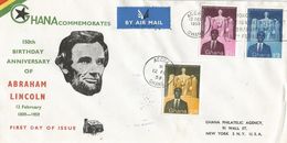 Ghana 1959 Accra President Abraham Lincoln Nkrumah Registered FDC Cover - Ghana (1957-...)