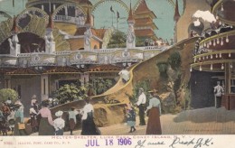 Coney Island New York Amusement Park, Helter Skelter Ride, C1900s Vintage Postcard - Brooklyn