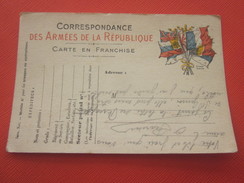 WW1 1916 Carte Franchise Militaire Armée République 2é Classe -133é-10é Cie-SP 44 -Guerre 14-18-Yerre - Tarjetas De Franquicia Militare