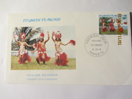 Enveloppe 1er Jour : POLYNESIE " Folklore Polynésien - Storia Postale