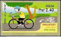 ISRAEL 2017 - Road Safety In Israel - Ride Safely - Netanya ATM # 636 Label - MNH - Andere (Aarde)