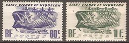 SAINT PIERRE ET MIQUELON   -    1947 .  Y&T N° 330 / 331 * .  Pêche  /  Poisson - Ongebruikt