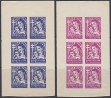 VI-245 CUBA CINDERELLA. 1955. CONSEJO TUBERCULOSOS MEDICINA MEDICINE PROOF WHITE PAPER BLOCK. - Wohlfahrtsmarken