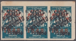 VI-286 CUBA CINDERELLA. 1950 S.1948 SURCHARGE. DOUBLE SURCHARGE. CONSEJO TUBERCULOSOS MEDICINA MEDICINE. - Beneficiencia (Sellos De)