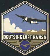 GERMANY: Circa 1934: Original Luggage Label Of Deutsche Lufthansa, Excellent Qual - Andere & Zonder Classificatie