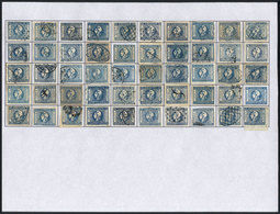 ARGENTINA: GJ.17, 1P. Blue, Complete Reconstruction Of The Sheet (50 Different Ty - Buenos Aires (1858-1864)