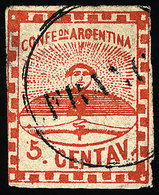 ARGENTINA: GJ.1, With FRANCA Cancel Inside 2 Circles, Of CONCORDIA, Signed By Alb - Neufs