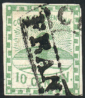 ARGENTINA: GJ.2, 10c. Green With CÓRDOBA Cancel, Signed By Victor Kneitschel On B - Neufs