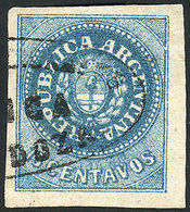ARGENTINA: GJ.9, 15c. Blue, Used In Mendoza, Huge Margins, Very Nice Color, Fresh - Neufs