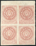 ARGENTINA: GJ.10, 5c. Without Accent, Mint Block Of 4 Of Excellent Quality! - Neufs