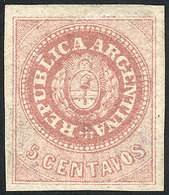 ARGENTINA: GJ.10a, With "line Over The L" Variety, Unused, Very Fine Quality!" - Neufs