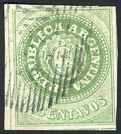 ARGENTINA: GJ.11, 10c. Without Accent, Used With Black OM Cancel, With Signs Of E - Neufs