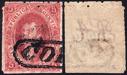 ARGENTINA: GJ.25o, 4th Printing, DOUBLE HORIZONTAL PERFORATION Variety, Used In C - Oblitérés