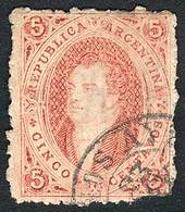 ARGENTINA: GJ.28, 6th Printing Perforated, Used In Buenos Aires, VF! - Oblitérés