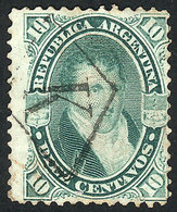 ARGENTINA: GJ.39, With The Very Rare "carteria" Cancel "K In Rhombus", Very - Autres & Non Classés