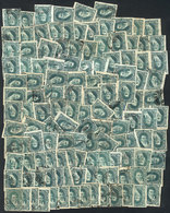 ARGENTINA: GJ.50, Belgrano 16c. Rouletted, 75+ Used Stamps, Most Of Very Fine To - Autres & Non Classés