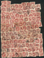 ARGENTINA: GJ.54 + 54A + 54B, 1877/87 8c. Rivadavia, More Than 125 Used Stamps, M - Autres & Non Classés