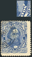 ARGENTINA: GJ.93, 1888 50c. Mitre Light Blue, With VARIETY: "large Spot Above T - Autres & Non Classés
