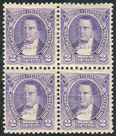 ARGENTINA: GJ.123, 2c. Derqui Perforation 11½x12, Lilac, Beautiful Block Of 4 Wit - Autres & Non Classés