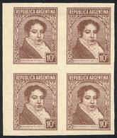 ARGENTINA: GJ.747, 1935 10c. Rivadavia, PROOF In The Issued Color, Imperforate Bl - Autres & Non Classés