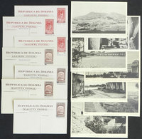 BOLIVIA: 7 Overprinted Postal Cards, All With Attractive Views Printed On Back, V - Bolivie