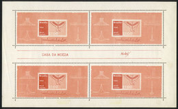 BRAZIL: RHM.B-14, 1960 Brasilia, Sheet Of 4 Souvenir Sheets, With Tiny Hinge Mark - Blocs-feuillets