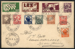 BRAZIL: Cover Franked With The Complete Set Sc.364/374, Sent From Sao Paulo To Ri - Autres & Non Classés