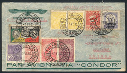 BRAZIL: Registered Cover Franked With Nice Multicolored Postage, Sent From Porto - Autres & Non Classés